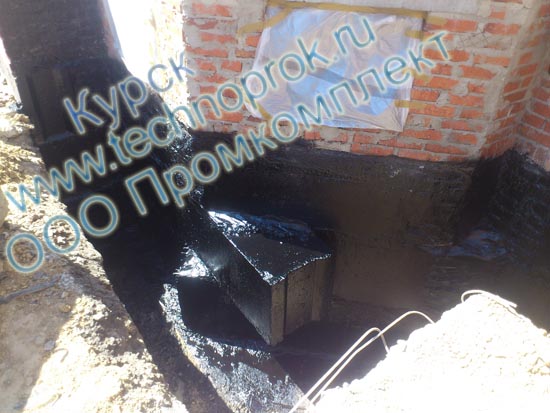 Жидкая резина Технопрок в Курске гидроизоляция фундаментной стены